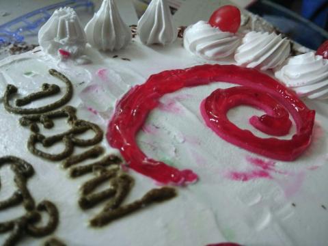 Debian Release Party Cake